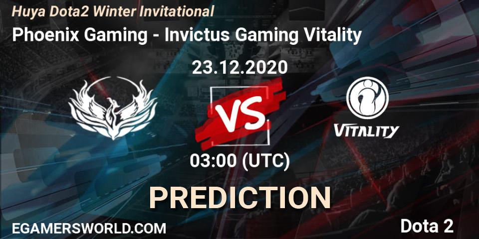 Phoenix Gaming vs Invictus Gaming Vitality: Match Prediction. 23.12.2020 at 03:08, Dota 2, Huya Dota2 Winter Invitational