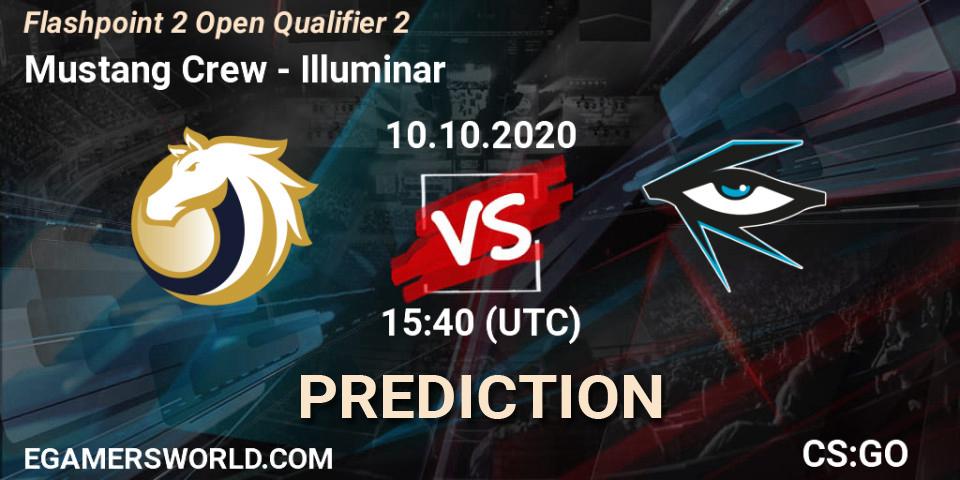 Mustang Crew vs Illuminar: Match Prediction. 10.10.20, CS2 (CS:GO), Flashpoint 2 Open Qualifier 2