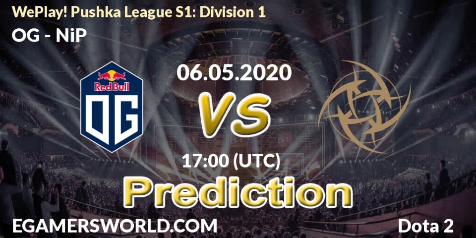 OG vs NiP: Match Prediction. 06.05.20, Dota 2, WePlay! Pushka League S1: Division 1