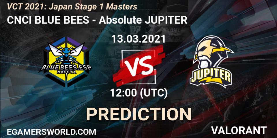 CNCI BLUE BEES vs Absolute JUPITER: Match Prediction. 13.03.2021 at 12:30, VALORANT, VCT 2021: Japan Stage 1 Masters