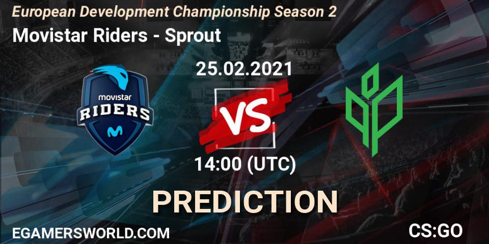 Movistar Riders vs Sprout: Match Prediction. 25.02.2021 at 14:00, Counter-Strike (CS2), European Development Championship Season 2