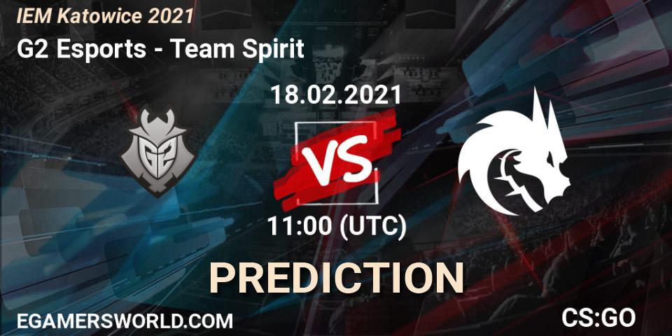 G2 Esports vs Team Spirit: Match Prediction. 18.02.2021 at 11:00, Counter-Strike (CS2), IEM Katowice 2021