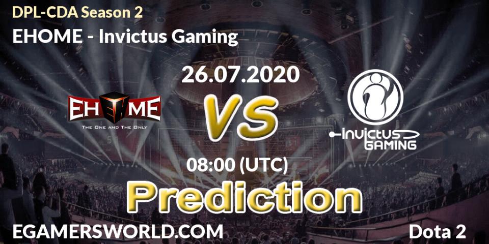 EHOME vs Invictus Gaming: Match Prediction. 26.07.2020 at 08:00, Dota 2, DPL-CDA Professional League Season 2