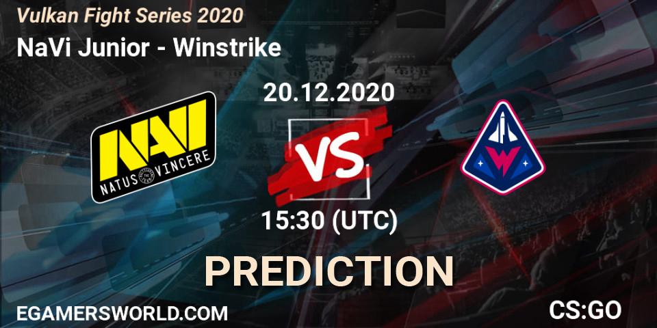 NaVi Junior vs Winstrike: Match Prediction. 20.12.2020 at 15:40, Counter-Strike (CS2), Vulkan Fight Series 2020