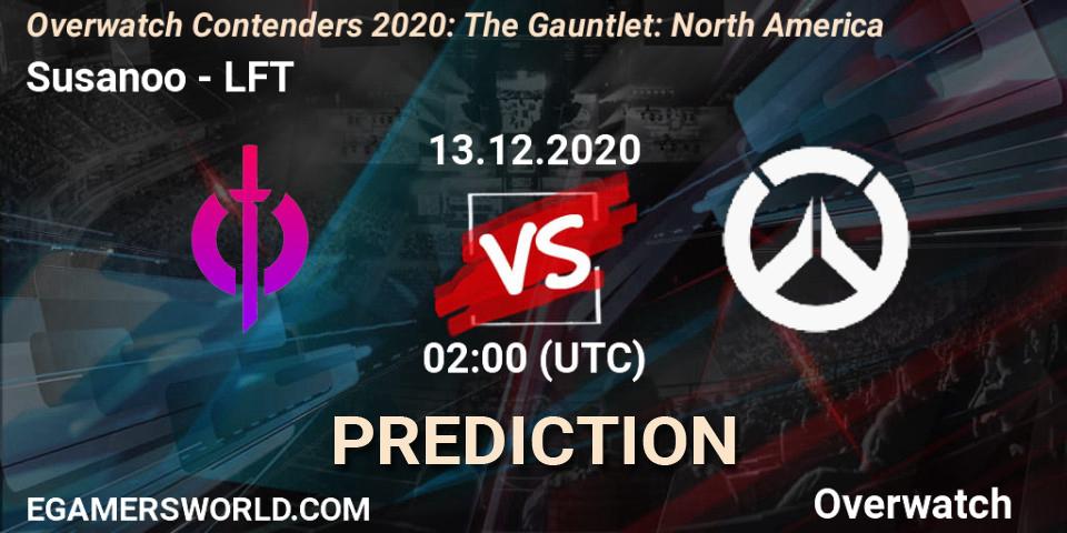 Susanoo vs LFT: Match Prediction. 13.12.2020 at 03:00, Overwatch, Overwatch Contenders 2020: The Gauntlet: North America