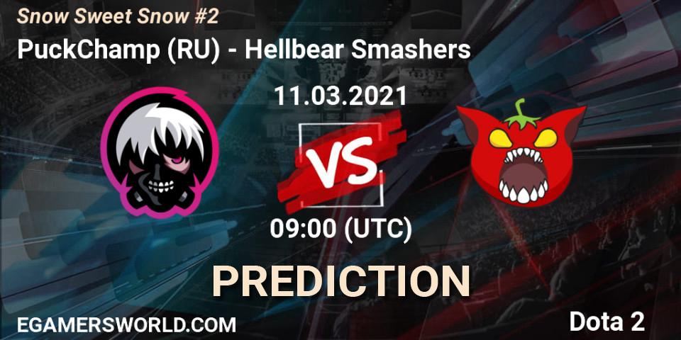 PuckChamp (RU) vs Hellbear Smashers: Match Prediction. 11.03.2021 at 09:00, Dota 2, Snow Sweet Snow #2