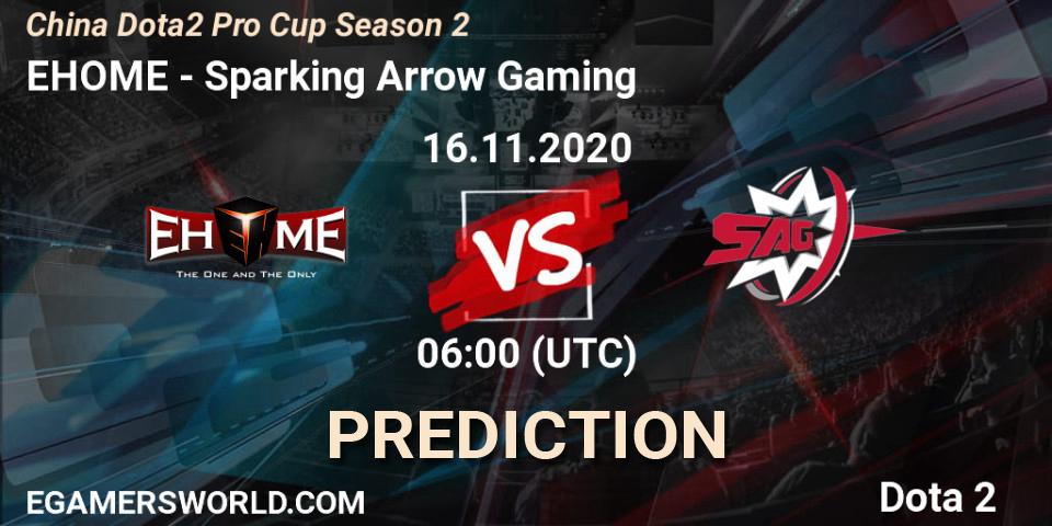 EHOME vs Sparking Arrow Gaming: Match Prediction. 16.11.20, Dota 2, China Dota2 Pro Cup Season 2