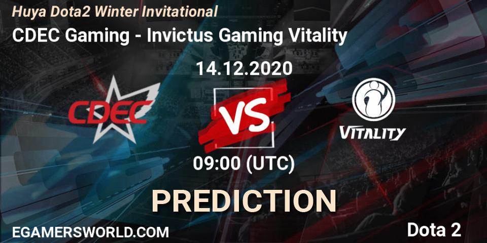 CDEC Gaming vs Invictus Gaming Vitality: Match Prediction. 14.12.2020 at 09:59, Dota 2, Huya Dota2 Winter Invitational