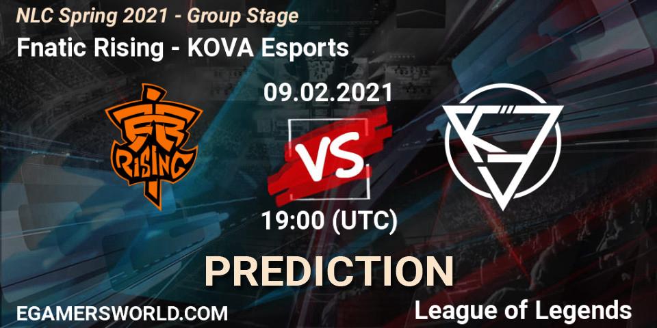 Fnatic Rising vs KOVA Esports: Match Prediction. 09.02.2021 at 19:00, LoL, NLC Spring 2021 - Group Stage
