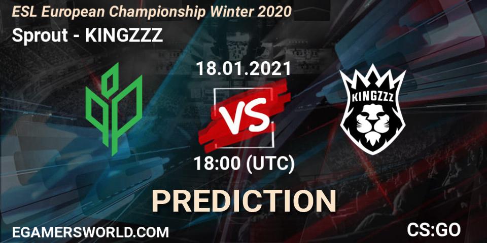 Sprout vs KINGZZZ: Match Prediction. 18.01.2021 at 18:15, Counter-Strike (CS2), ESL European Championship Winter 2020
