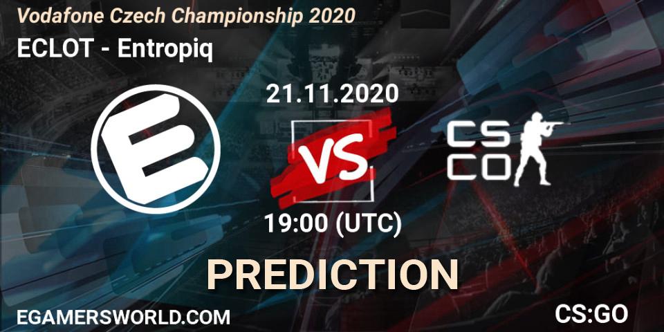 ECLOT vs Entropiq: Match Prediction. 21.11.2020 at 18:30, Counter-Strike (CS2), Vodafone Czech Championship 2020