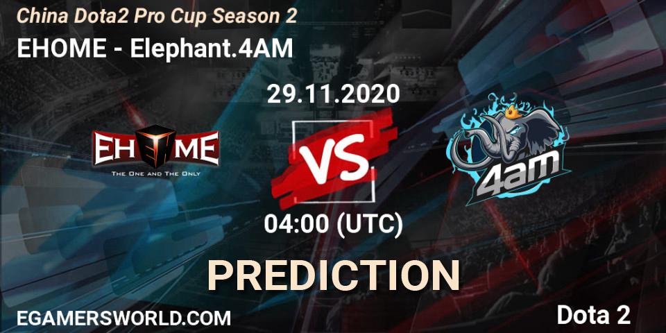 EHOME vs Elephant.4AM: Match Prediction. 29.11.2020 at 04:23, Dota 2, China Dota2 Pro Cup Season 2