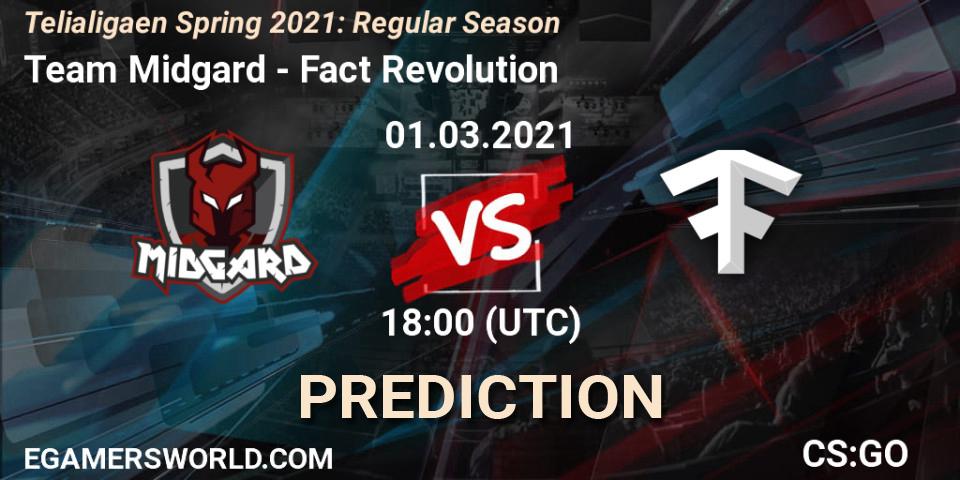Team Midgard vs Fact Revolution: Match Prediction. 01.03.2021 at 18:00, Counter-Strike (CS2), Telialigaen Spring 2021: Regular Season