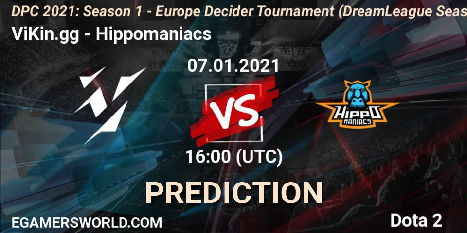 ViKin.gg vs Hippomaniacs: Match Prediction. 07.01.2021 at 16:01, Dota 2, DPC 2021: Season 1 - Europe Decider Tournament (DreamLeague Season 14)
