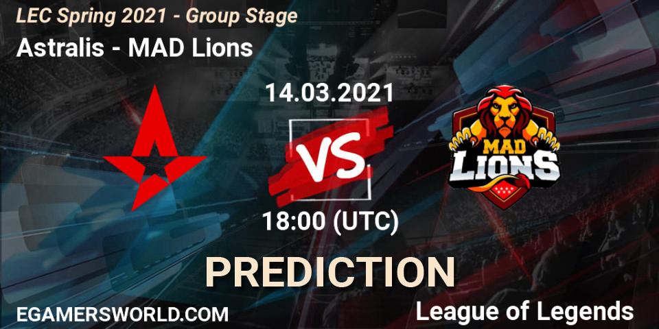 Astralis vs MAD Lions: Match Prediction. 14.03.2021 at 18:00, LoL, LEC Spring 2021 - Group Stage