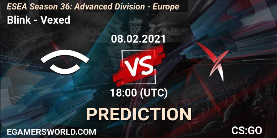 Blink vs Vexed: Match Prediction. 08.02.21, CS2 (CS:GO), ESEA Season 36: Europe - Advanced Division