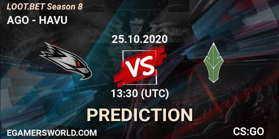 AGO vs HAVU: Match Prediction. 25.10.20, CS2 (CS:GO), LOOT.BET Season 8