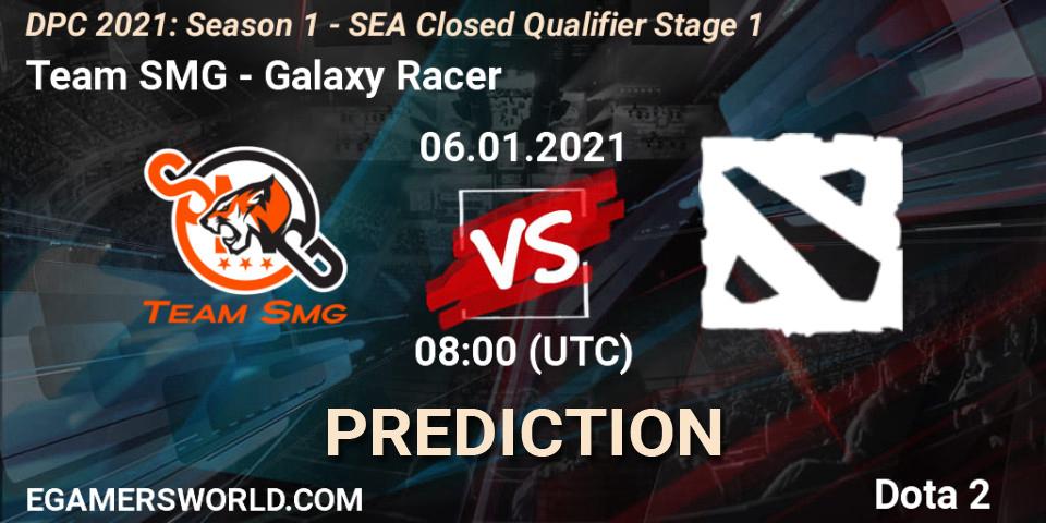 Team SMG vs Galaxy Racer: Match Prediction. 06.01.2021 at 08:10, Dota 2, DPC 2021: Season 1 - SEA Closed Qualifier Stage 1