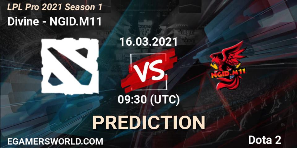 Divine vs NGID.M11: Match Prediction. 16.03.2021 at 09:30, Dota 2, LPL Pro 2021 Season 1