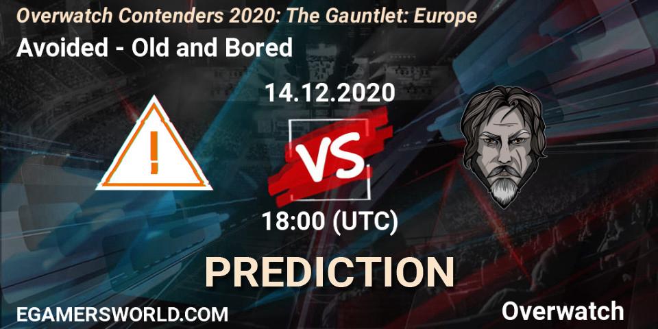 Avoided vs Old and Bored: Match Prediction. 14.12.2020 at 18:00, Overwatch, Overwatch Contenders 2020: The Gauntlet: Europe
