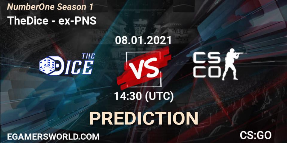 TheDice vs ex-PNS: Match Prediction. 08.01.2021 at 14:30, Counter-Strike (CS2), NumberOne Season 1