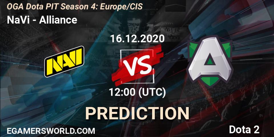 NaVi vs Alliance: Match Prediction. 16.12.2020 at 12:02, Dota 2, OGA Dota PIT Season 4: Europe/CIS
