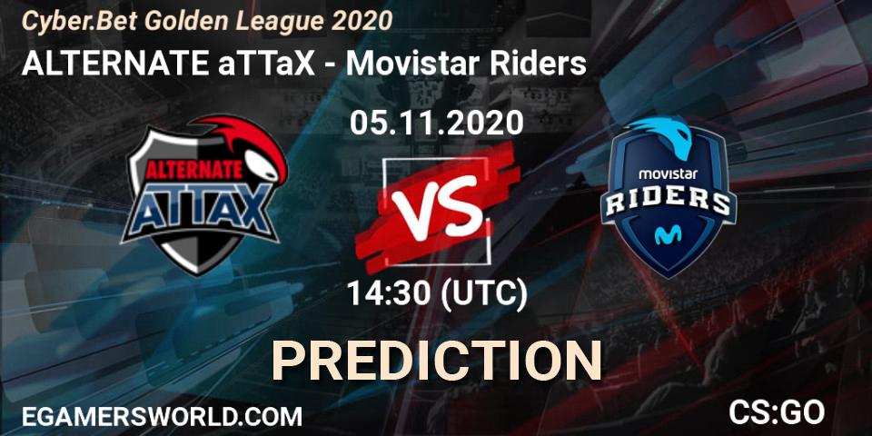 ALTERNATE aTTaX vs Movistar Riders: Match Prediction. 05.11.20, CS2 (CS:GO), Cyber.Bet Golden League 2020
