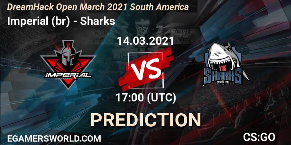 Imperial (br) vs Sharks: Match Prediction. 14.03.2021 at 17:00, Counter-Strike (CS2), DreamHack Open March 2021 South America