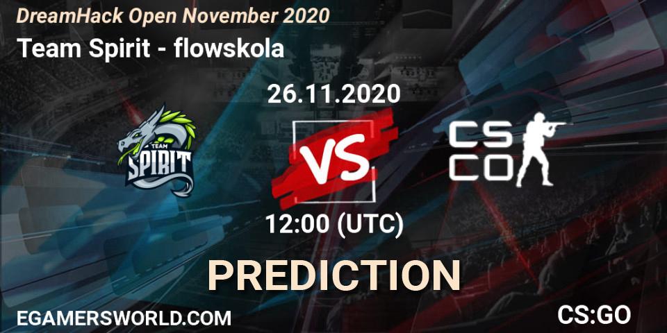 Team Spirit vs flowskola: Match Prediction. 26.11.2020 at 12:00, Counter-Strike (CS2), DreamHack Open November 2020
