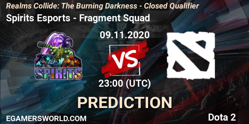 Spirits Esports vs Fragment Squad: Match Prediction. 09.11.2020 at 23:11, Dota 2, Realms Collide: The Burning Darkness - Closed Qualifier
