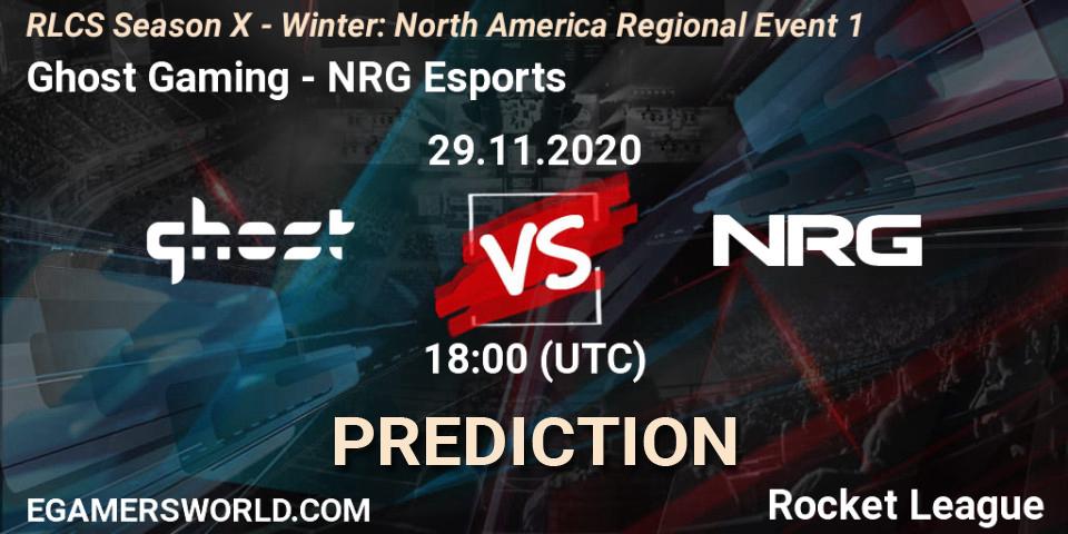 Ghost Gaming vs NRG Esports: Match Prediction. 29.11.2020 at 18:00, Rocket League, RLCS Season X - Winter: North America Regional Event 1