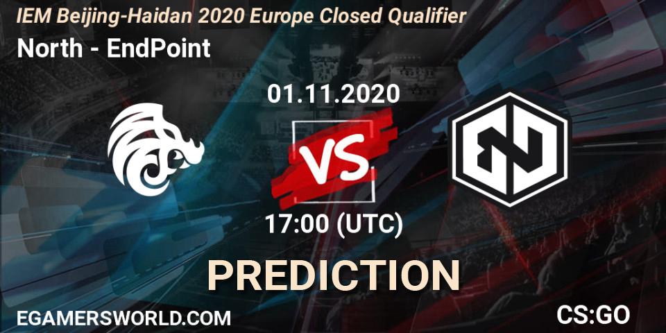 North vs EndPoint: Match Prediction. 01.11.20, CS2 (CS:GO), IEM Beijing-Haidian 2020 Europe Closed Qualifier