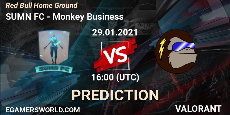 SUMN FC vs Monkey Business: Match Prediction. 29.01.2021 at 16:00, VALORANT, Red Bull Home Ground