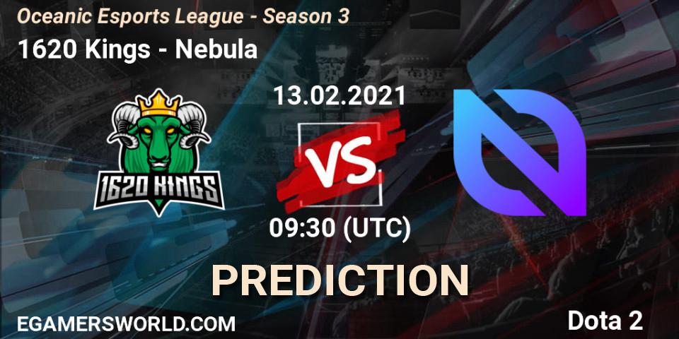 1620 Kings vs Nebula: Match Prediction. 13.02.2021 at 10:52, Dota 2, Oceanic Esports League - Season 3