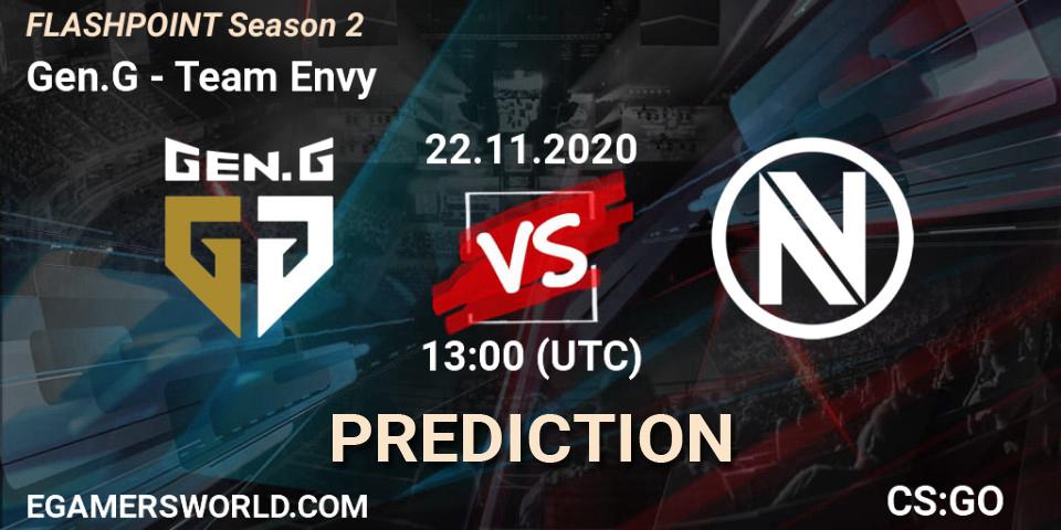 Gen.G vs Team Envy: Match Prediction. 22.11.2020 at 16:55, Counter-Strike (CS2), Flashpoint Season 2