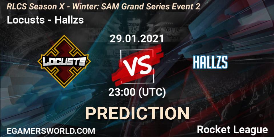 Locusts vs Hallzs: Match Prediction. 29.01.2021 at 23:00, Rocket League, RLCS Season X - Winter: SAM Grand Series Event 2