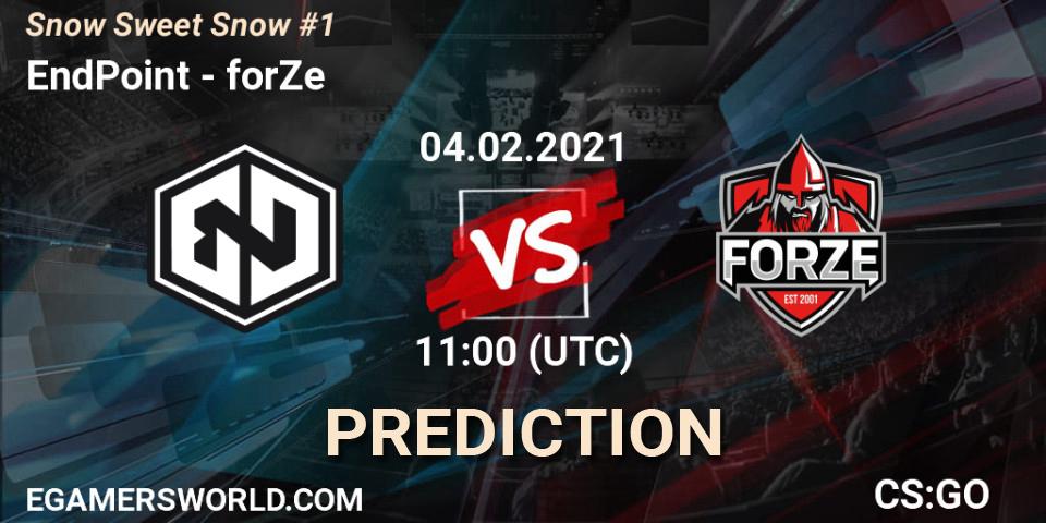 EndPoint vs forZe: Match Prediction. 04.02.21, CS2 (CS:GO), Snow Sweet Snow #1