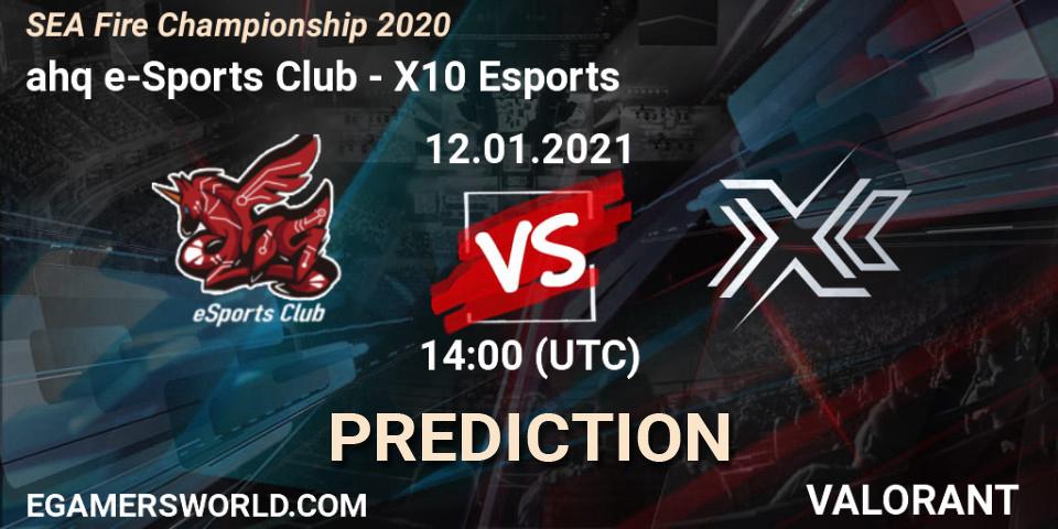 ahq e-Sports Club vs X10 Esports: Match Prediction. 12.01.2021 at 14:00, VALORANT, SEA Fire Championship 2020