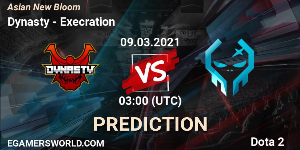 Dynasty vs Execration: Match Prediction. 09.03.2021 at 03:22, Dota 2, Asian New Bloom