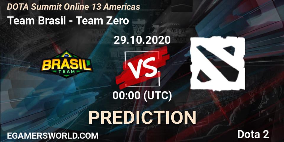 Team Brasil vs Team Zero: Match Prediction. 29.10.2020 at 00:09, Dota 2, DOTA Summit 13: Americas