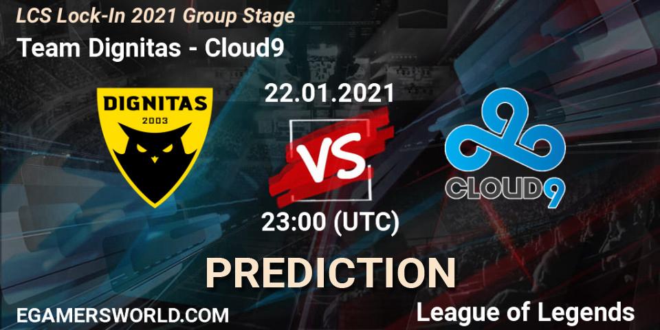 Team Dignitas vs Cloud9: Match Prediction. 22.01.2021 at 23:00, LoL, LCS Lock-In 2021 Group Stage