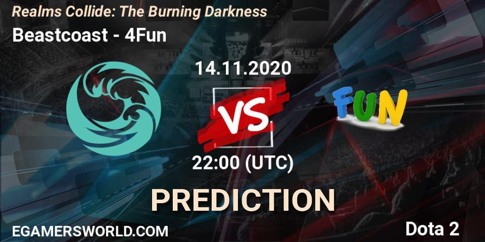 Beastcoast vs 4Fun: Match Prediction. 14.11.2020 at 22:02, Dota 2, Realms Collide: The Burning Darkness