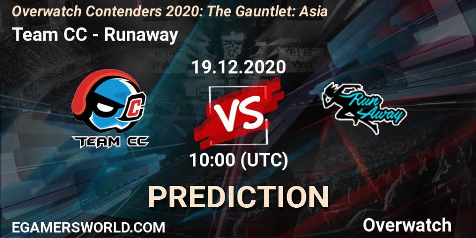 Team CC vs Runaway: Match Prediction. 19.12.20, Overwatch, Overwatch Contenders 2020: The Gauntlet: Asia