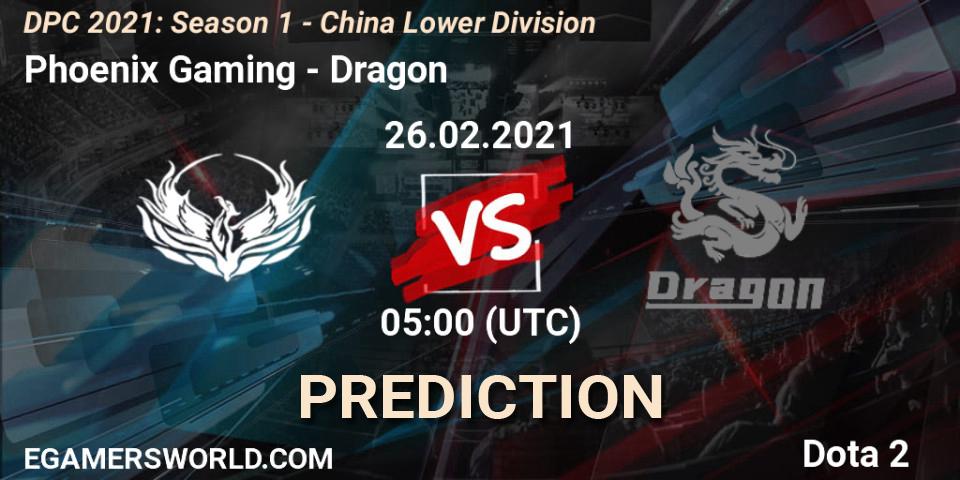 Phoenix Gaming vs Dragon: Match Prediction. 26.02.2021 at 05:03, Dota 2, DPC 2021: Season 1 - China Lower Division