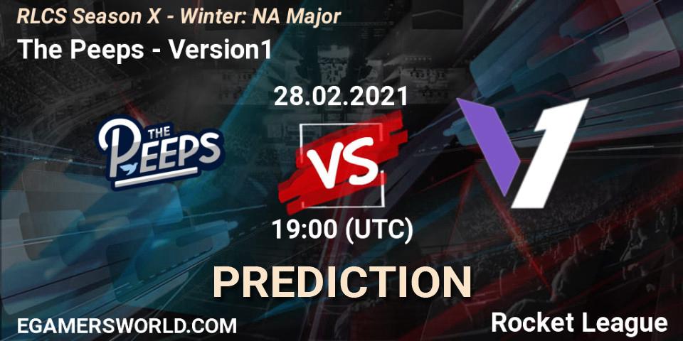 The Peeps vs Version1: Match Prediction. 28.02.2021 at 19:00, Rocket League, RLCS Season X - Winter: NA Major