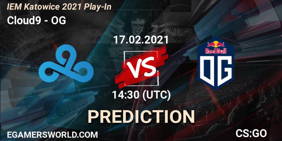 Cloud9 vs OG: Match Prediction. 17.02.2021 at 14:30, Counter-Strike (CS2), IEM Katowice 2021 Play-In