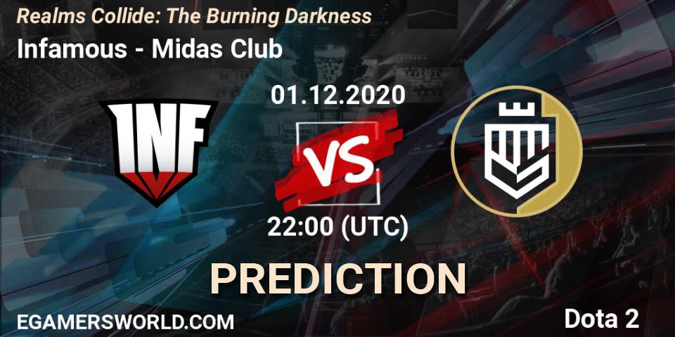Infamous vs Midas Club: Match Prediction. 01.12.20, Dota 2, Realms Collide: The Burning Darkness
