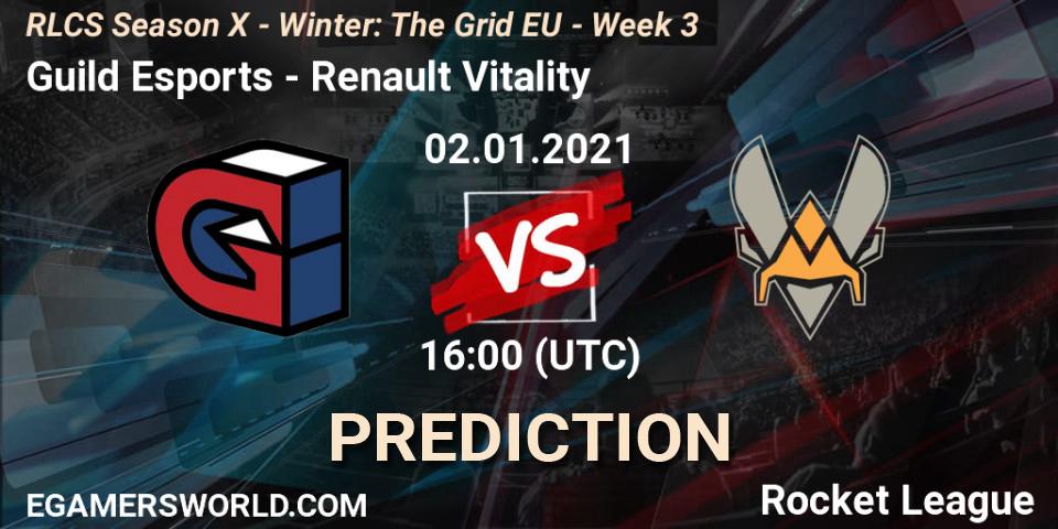 Guild Esports vs Renault Vitality: Match Prediction. 02.01.21, Rocket League, RLCS Season X - Winter: The Grid EU - Week 3