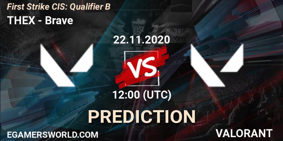 THEX vs Brave: Match Prediction. 22.11.20, VALORANT, First Strike CIS: Qualifier B