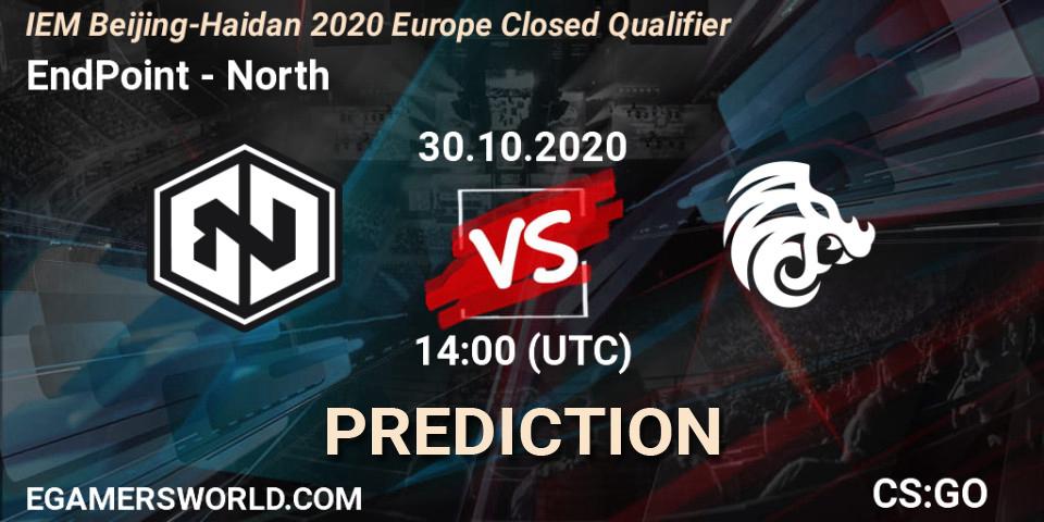 EndPoint vs North: Match Prediction. 30.10.2020 at 14:00, Counter-Strike (CS2), IEM Beijing-Haidian 2020 Europe Closed Qualifier